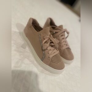 Dusty pink beige sneakers size 5